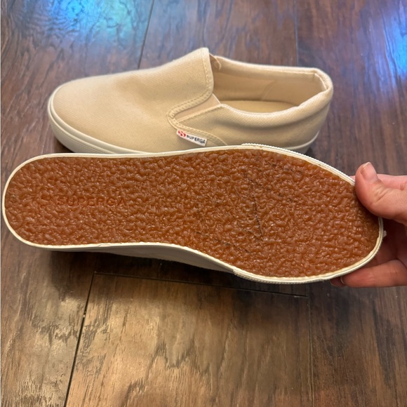 SUPERGA 2306 Cotu Platform Beige Platform Slip-on Sneaker - Picture 4 of 9